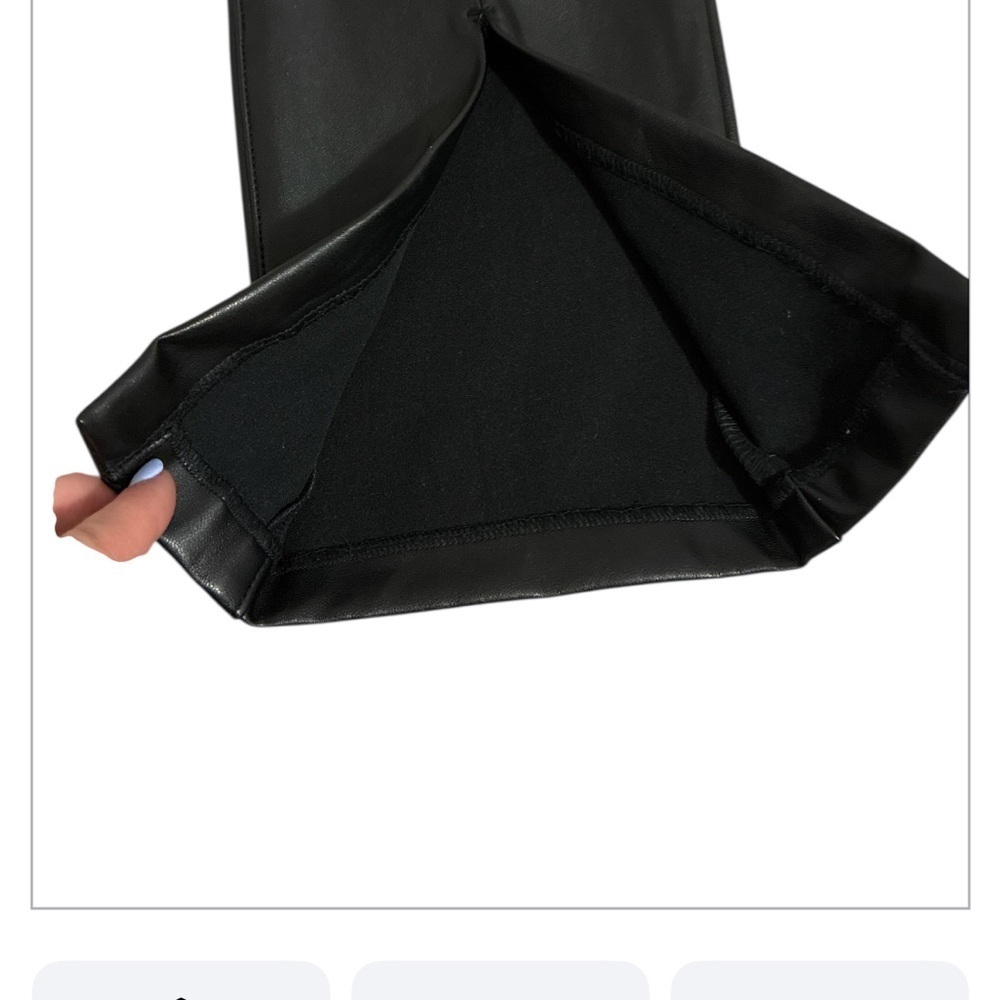 Abercrombie & Fitch Black Skinny high rise Pants faux leather size 27/4 - Picture 5 of 9